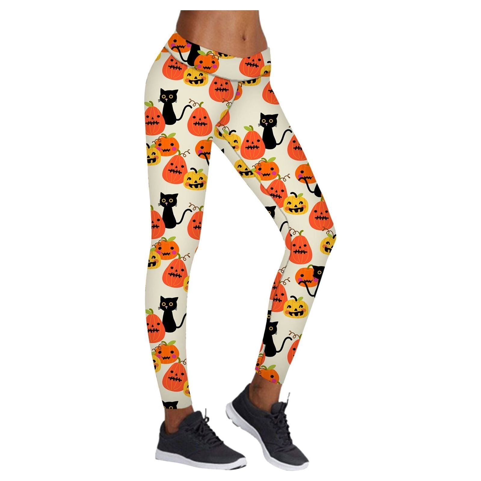 Printed Leggings Halloween Sports Yoga Pants High Stretch Pencil Pants