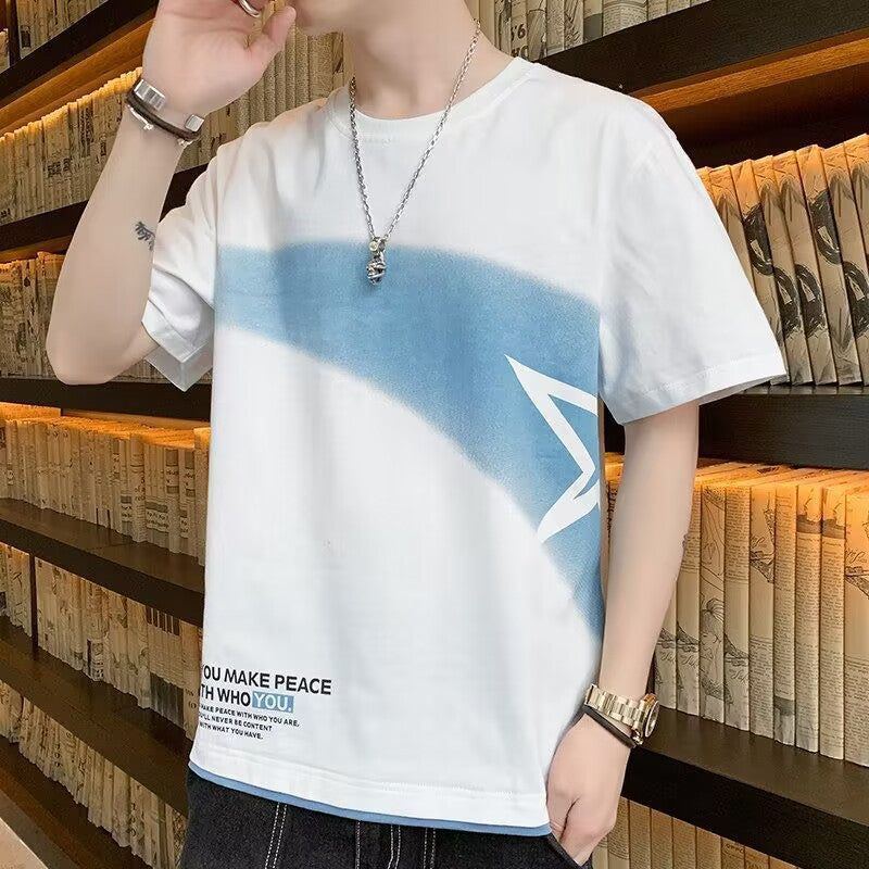 Cotton Round Neck Ice Silk Loose Half Sleeve - Jointcorp