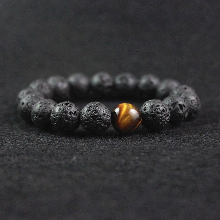 Volcanic Rock Yellow Tiger's Eye Bracelet - Jointcorp