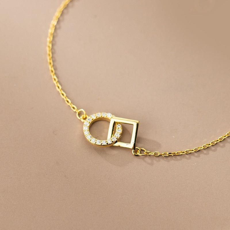 S925 Silver Bracelet Female Refined Rhinestone - Jointcorp