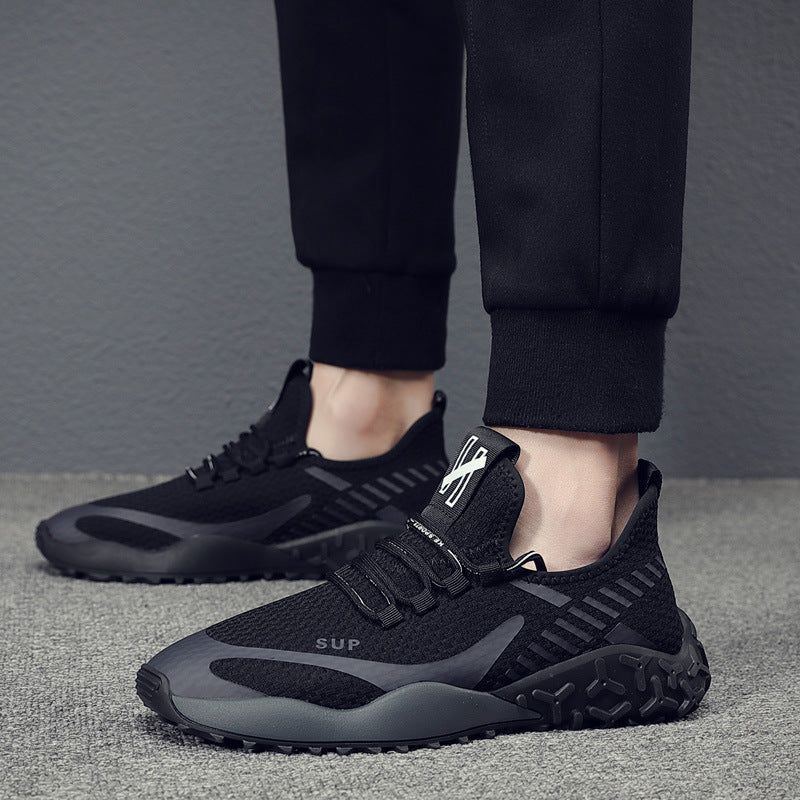 Casual Flying Knit Sneakers Men's Korean Style All-match