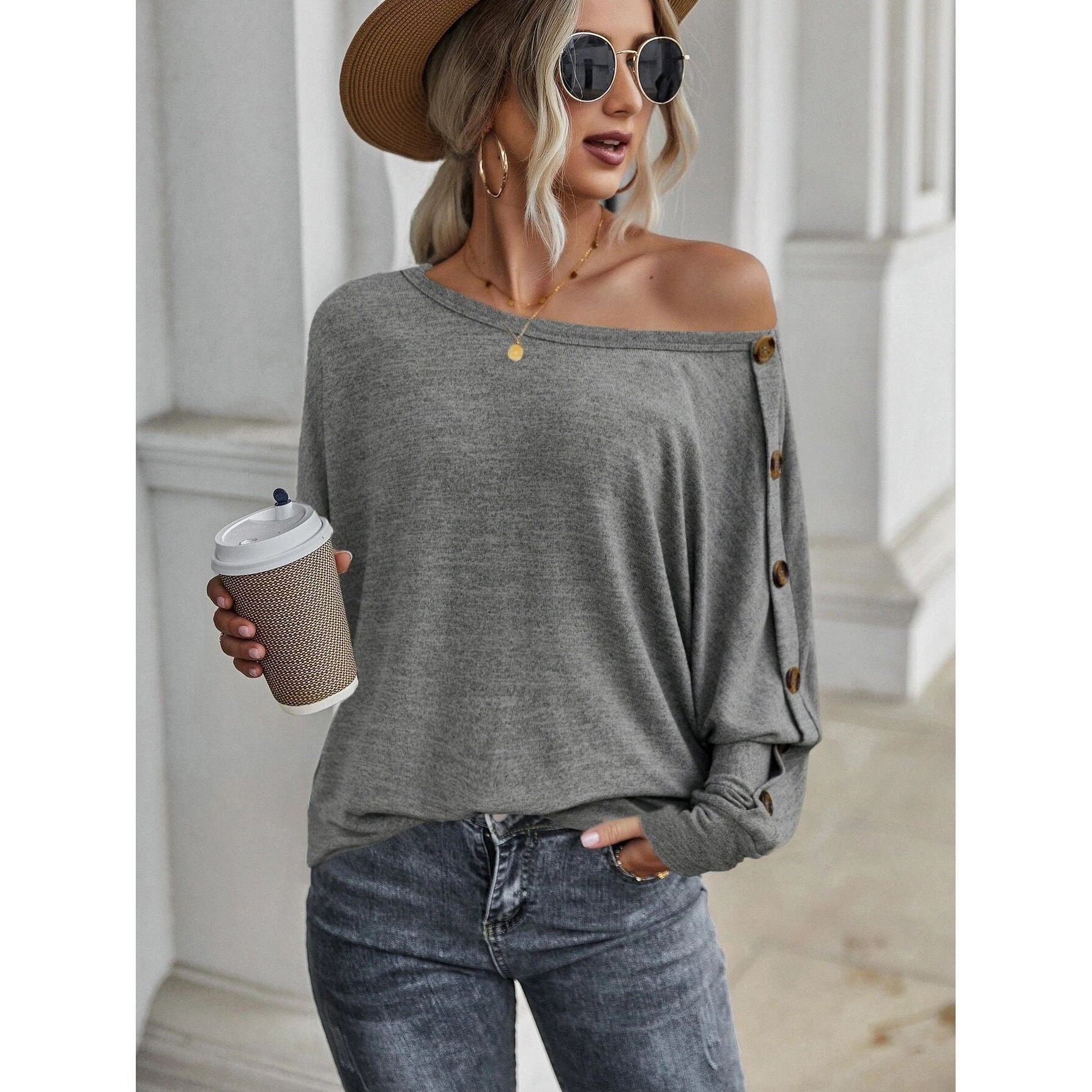 Women's Autumn And Winter New Button Long Sleeve Lady Temperament Commuter Shirt