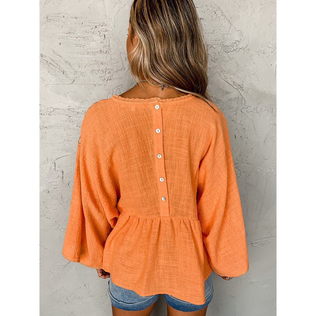 European And American Leisure Style Loose Round Neck Pullover