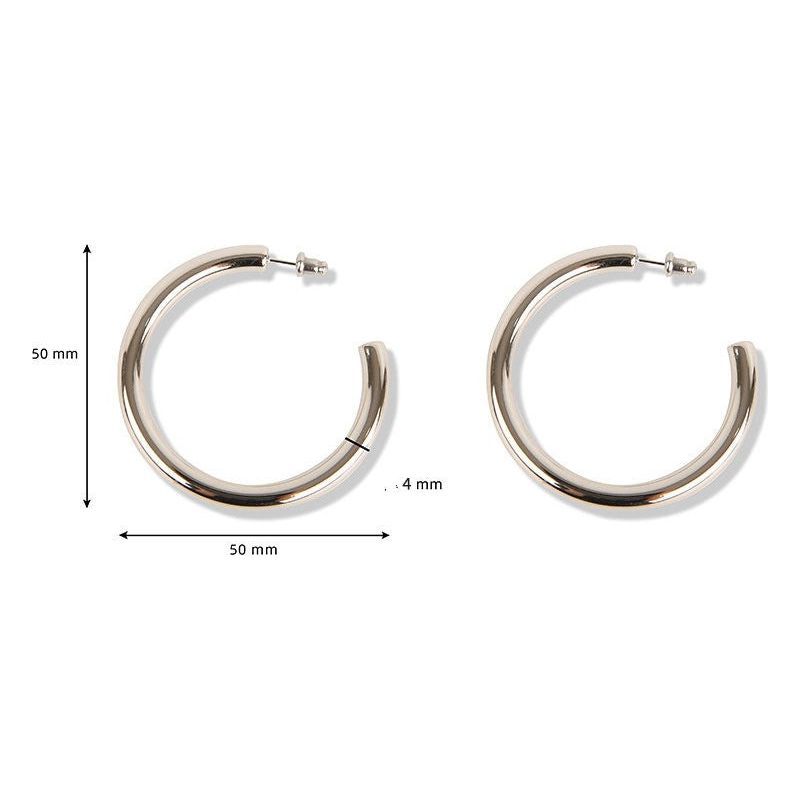 European And American Stylish Round Stainless Steel Earrings - Jointcorp