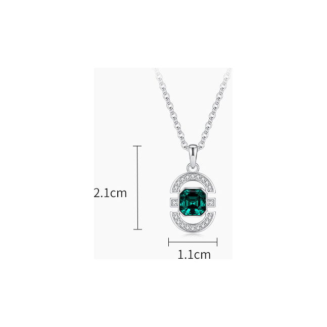 Necklace S925 Sterling Silver Square Jewelry Set - Jointcorp
