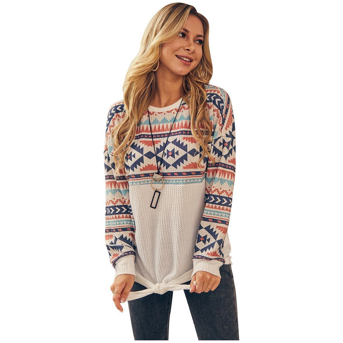 Women's Fashionable Elegant Christmas Element Knitted Top