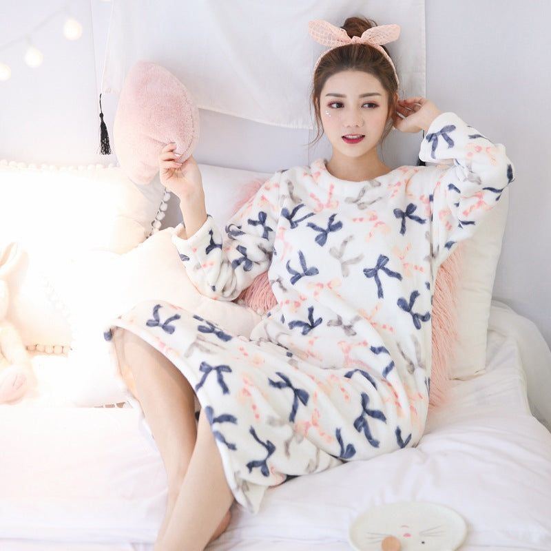 Autumn And Winter Pajamas Women Winter Flannel Pajamas Women - Jointcorp