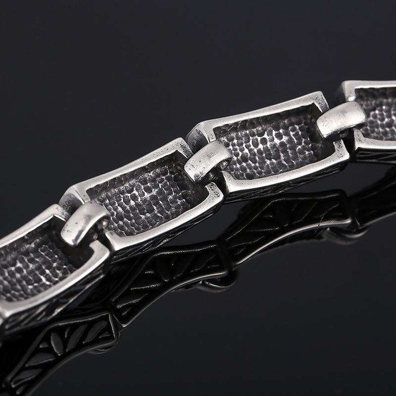 Distressed Punk Lace Skull Men's Bracelet - Jointcorp