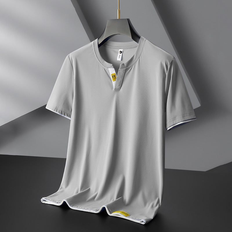 Trendy Fashion Men's V-neck Short Sleeve T-shirt - Jointcorp