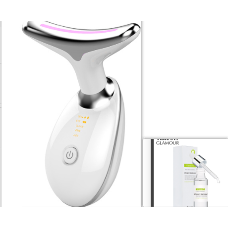 EMS Thermal Neck Lifting And Tighten Massager Electric Microcurrent Wrinkle Remover LED Photon Face Beauty Device For Woman