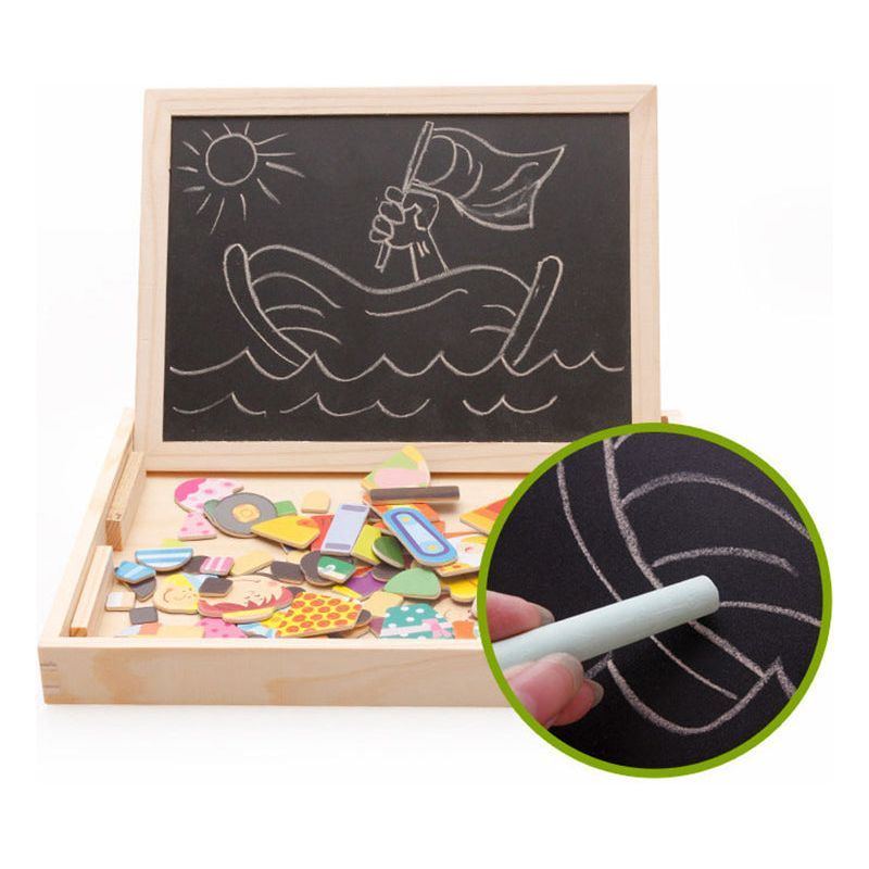 Multifunctional Magnetic Kids Puzzle Drawing Board Educational Toys Learning Wooden Puzzles Toys For Children Gift