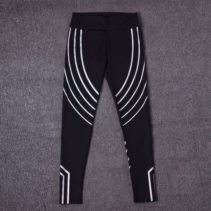 European beauty fitness yoga pants laser printing slim slimming sports leggings - Jointcorp