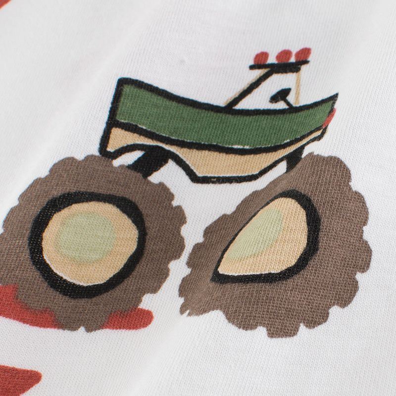 Children's car short sleeve T-shirt