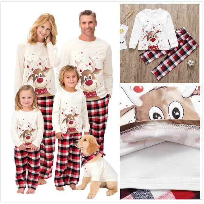 Elk Print Christmas Parent-child Outfit