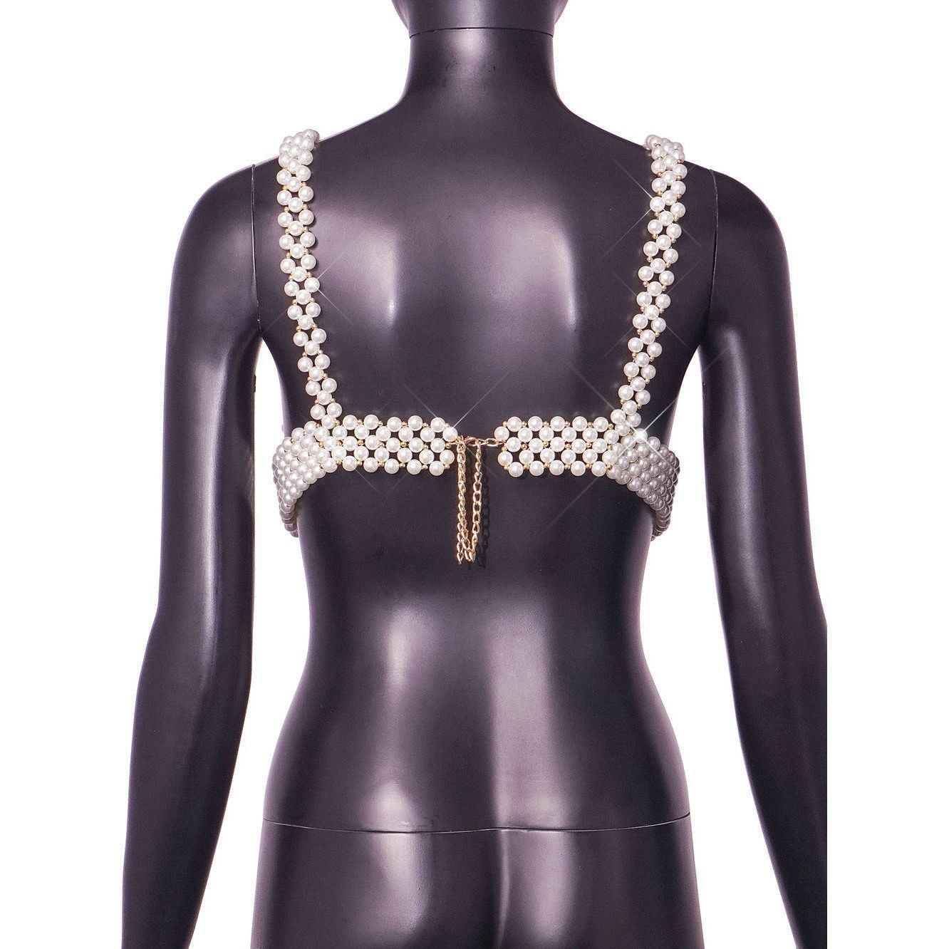 Summer European Pearl Bandeau Sling Vest - Jointcorp