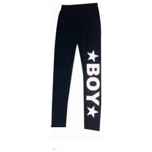 Letter printed cotton leggings mid-rise cropped pants yoga pants - Jointcorp