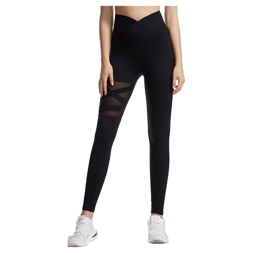 Gym Leggings Cross High Waist Yoga Pants - Jointcorp