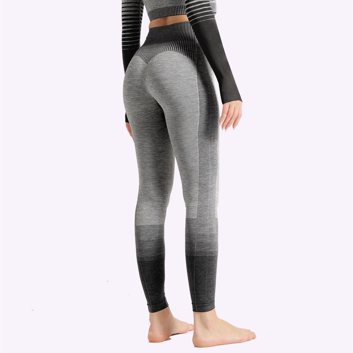 Gym High Waist Leggings Women Knitted Workout Running Yoga Pants - Jointcorp