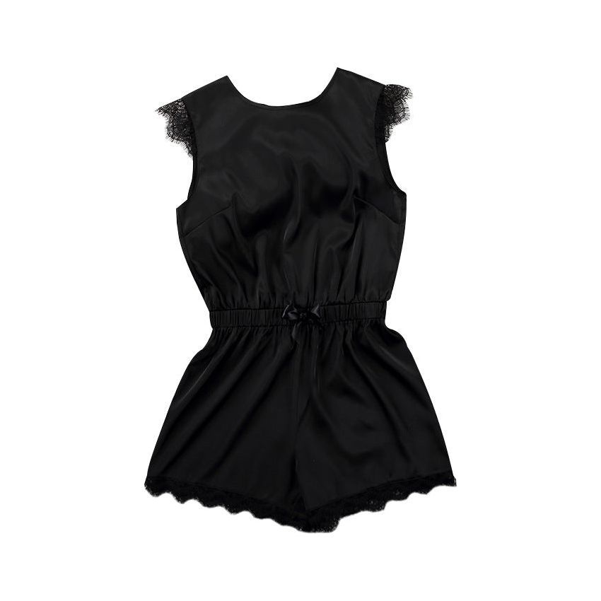 Sexy Halter Satin Vest One Piece Pajamas Women - Jointcorp