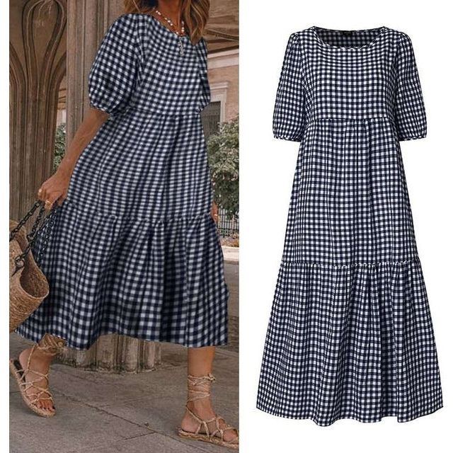 Summer Dress Women Casual Short Sleeve Dresses Pink - Jointcorp