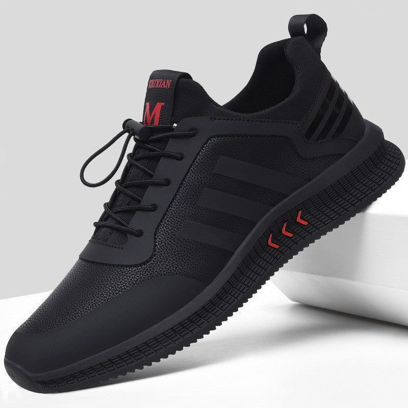 Black Men's Casual Sports All-Match Breathable Shoes