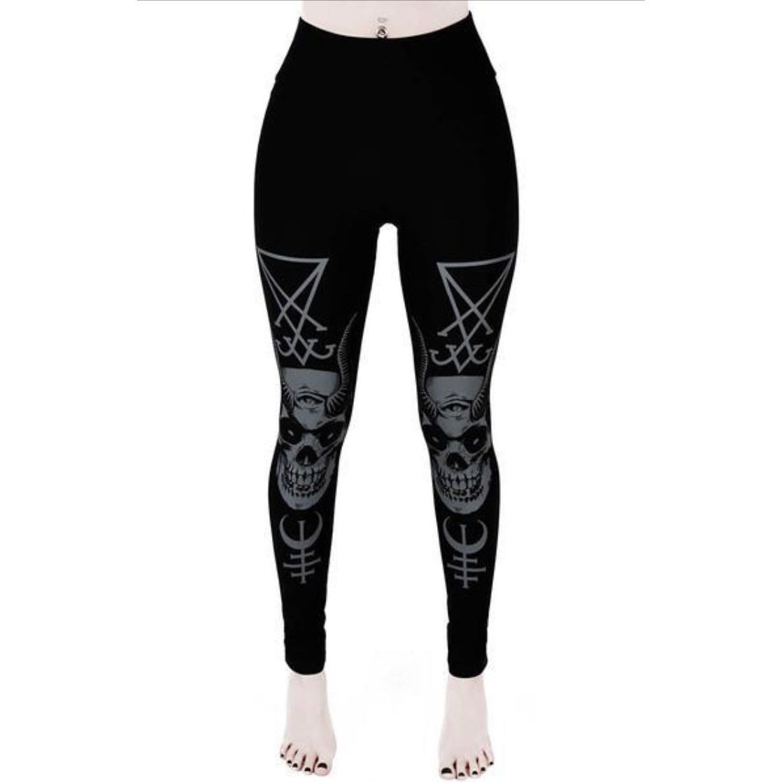 Ladies Fashion Print Gothic PUNK Sports Leggings Yoga Pants - Jointcorp