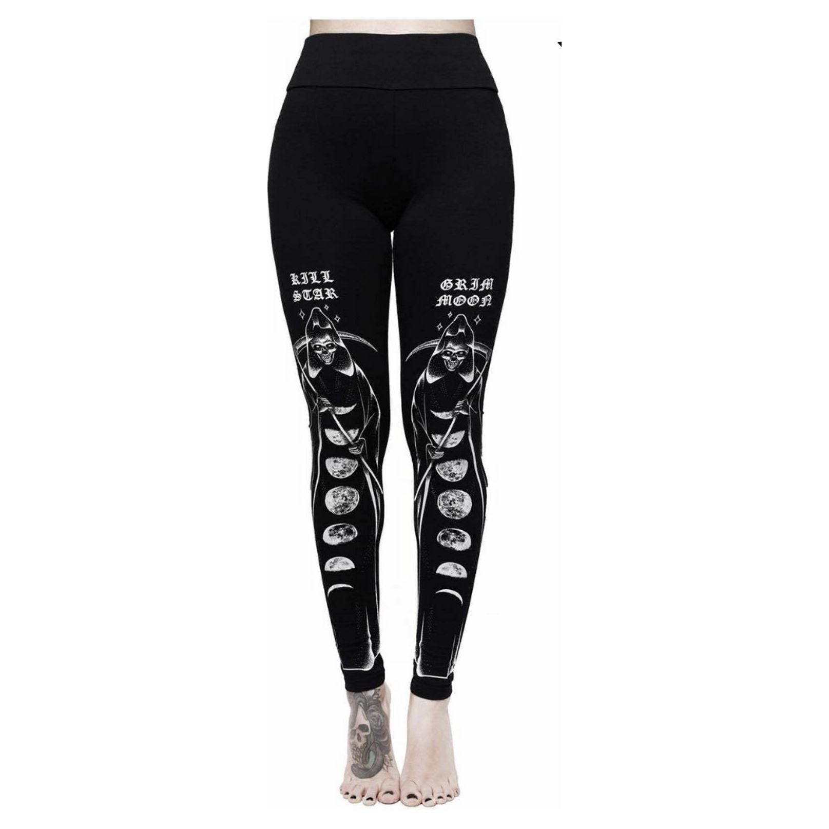 Ladies Fashion Print Gothic PUNK Sports Leggings Yoga Pants - Jointcorp