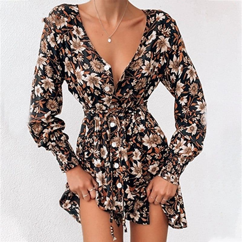 Women Floral Boho Party Dress Sexy Ladies Clothes Dresses - Jointcorp