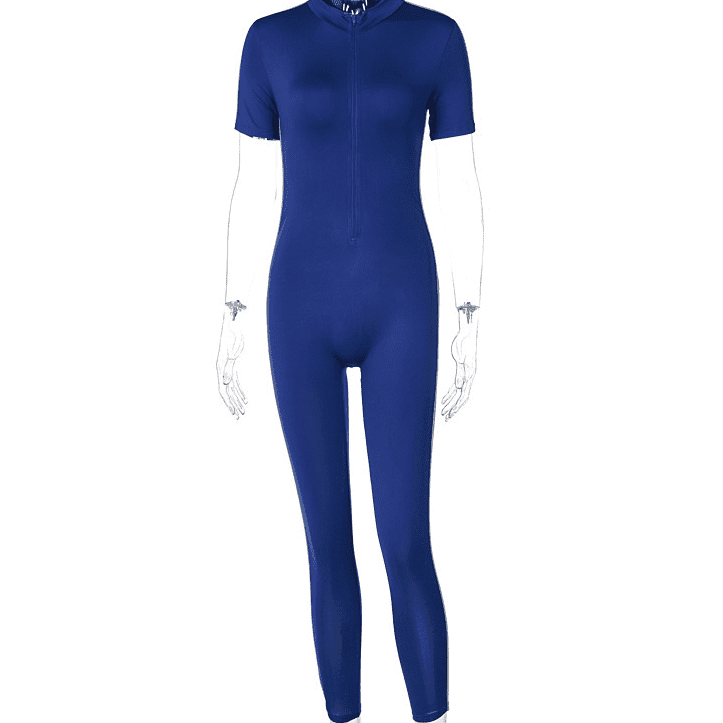New Sexy Solid Short Sleeve Hip Lifting Yoga Jumpsuit In Spring And Summer
