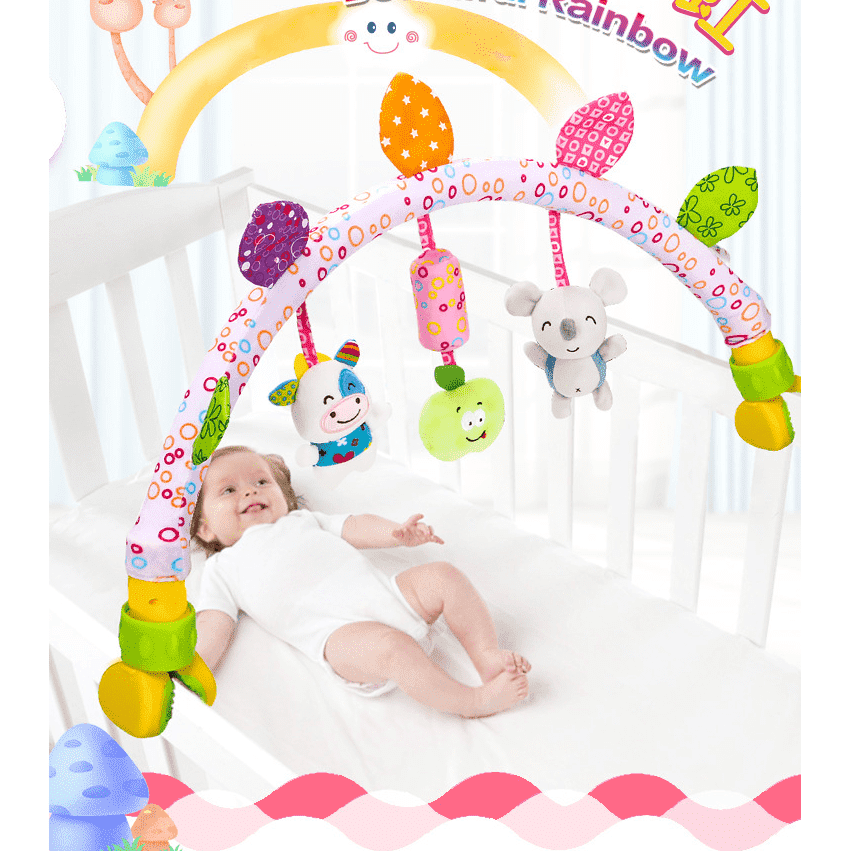 Baby Musical Mobile Toys for Bed Stroller Plush Baby Rattles Toys for Baby Toys 0-12 Months Infant