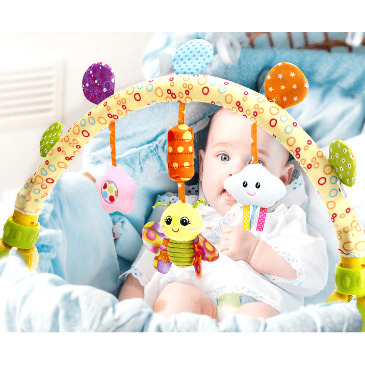 Baby Musical Mobile Toys for Bed Stroller Plush Baby Rattles Toys for Baby Toys 0-12 Months Infant