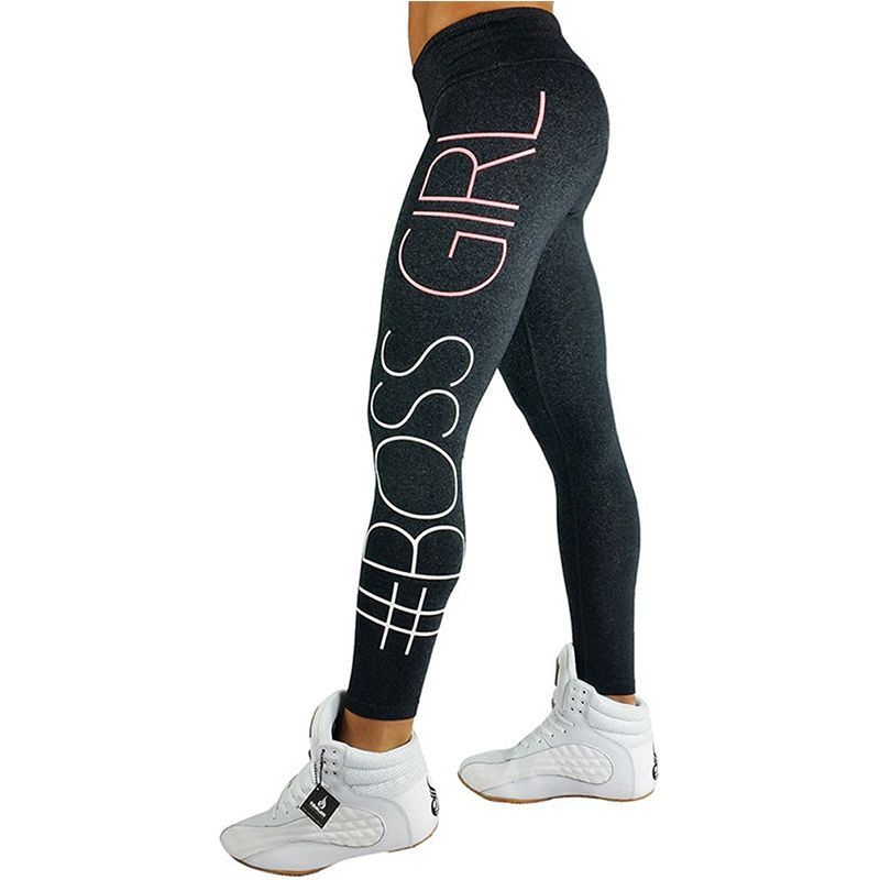 New Yoga Pants Trendy Slim Leggings BO SS GIRL Printed Sweatpants Skinny Sweatpants - Jointcorp