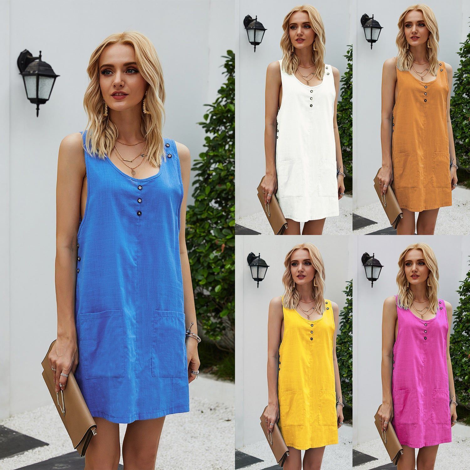 Women'S Cross-Border Sleeveless Vest Women Wear Slim Sleeveless Casual Dresses - Jointcorp