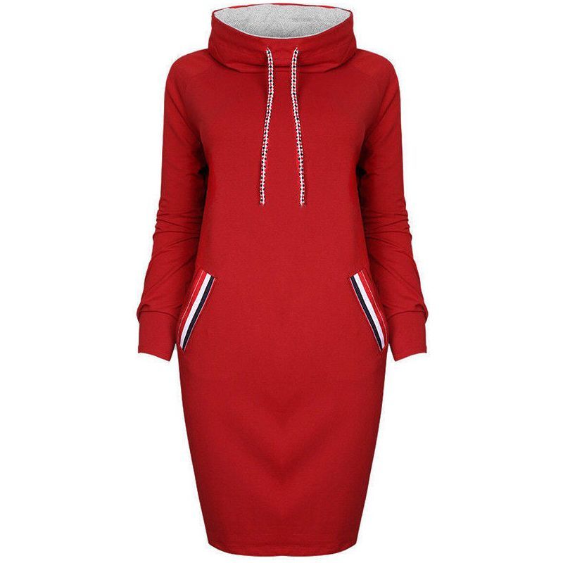 Ladies Winter Hooded Dresses Women Dress - Jointcorp