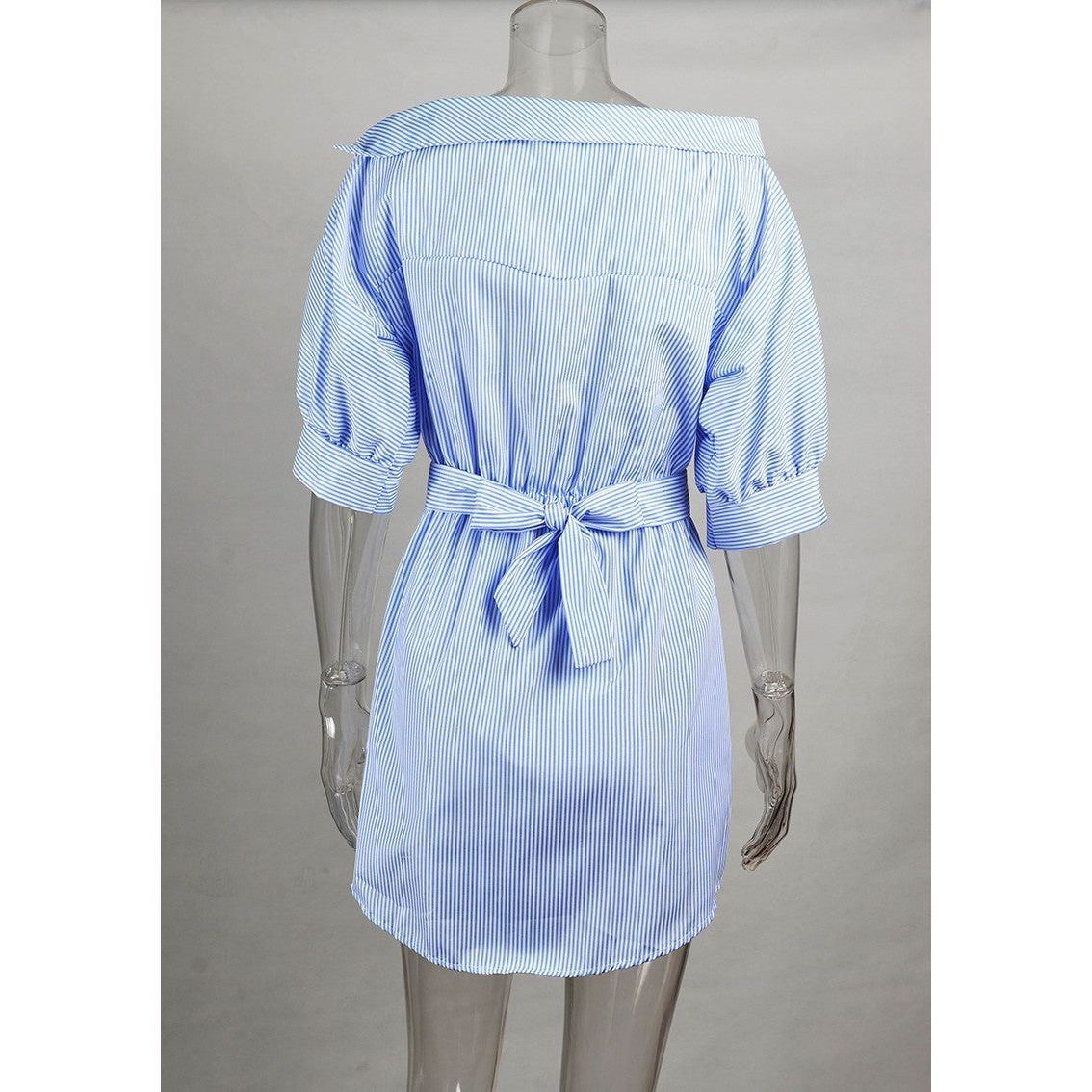 Summer Sexy Dress Women Shoulder Dresses Striped dress - Jointcorp