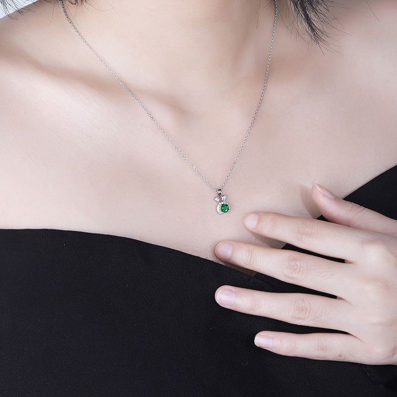 Necklace Personality Fashion Nurturing Emerald Clavicle Chain - Jointcorp