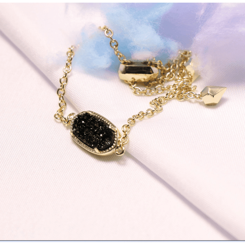 Vug Copper Plated Real Gold Ornament Crystal Tooth Chain Wrist Decorator Pull-out Bracelet - Jointcorp