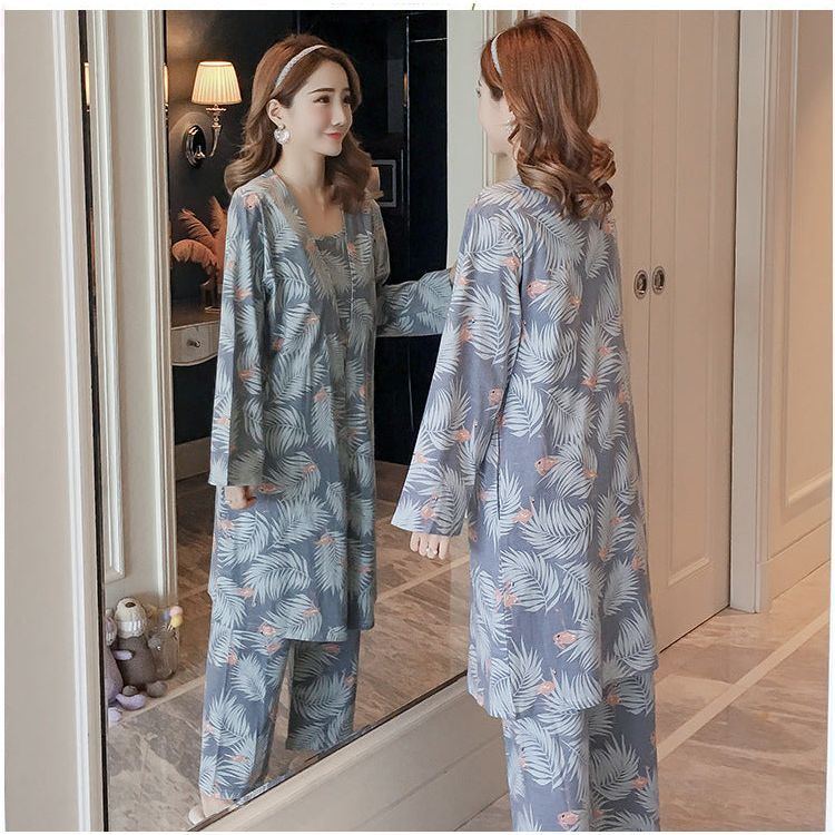 Korean Style Pajamas Women Autumn Milk Silk Long Sleeves Japanese Style - Jointcorp