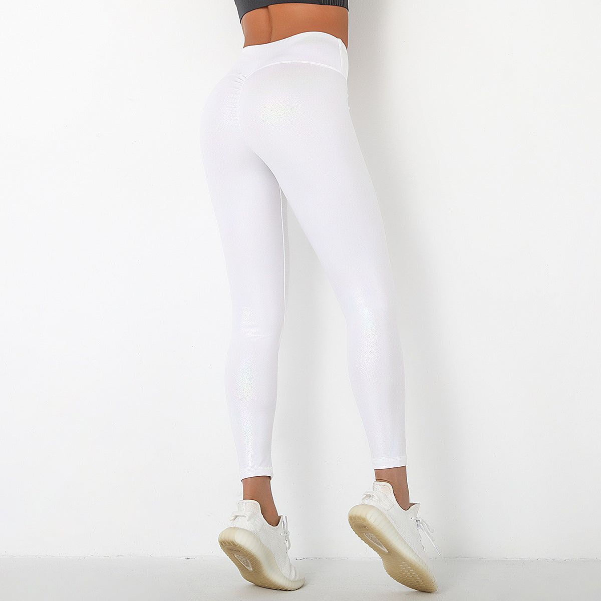 Smooth Bright Color Leggings Fitness Yoga Elastic Hip Pants - Jointcorp