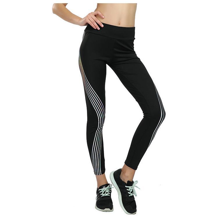 European beauty fitness yoga pants laser printing slim slimming sports leggings - Jointcorp