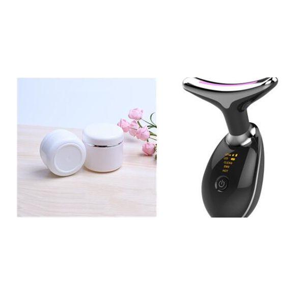 EMS Thermal Neck Lifting And Tighten Massager Electric Microcurrent Wrinkle Remover LED Photon Face Beauty Device For Woman