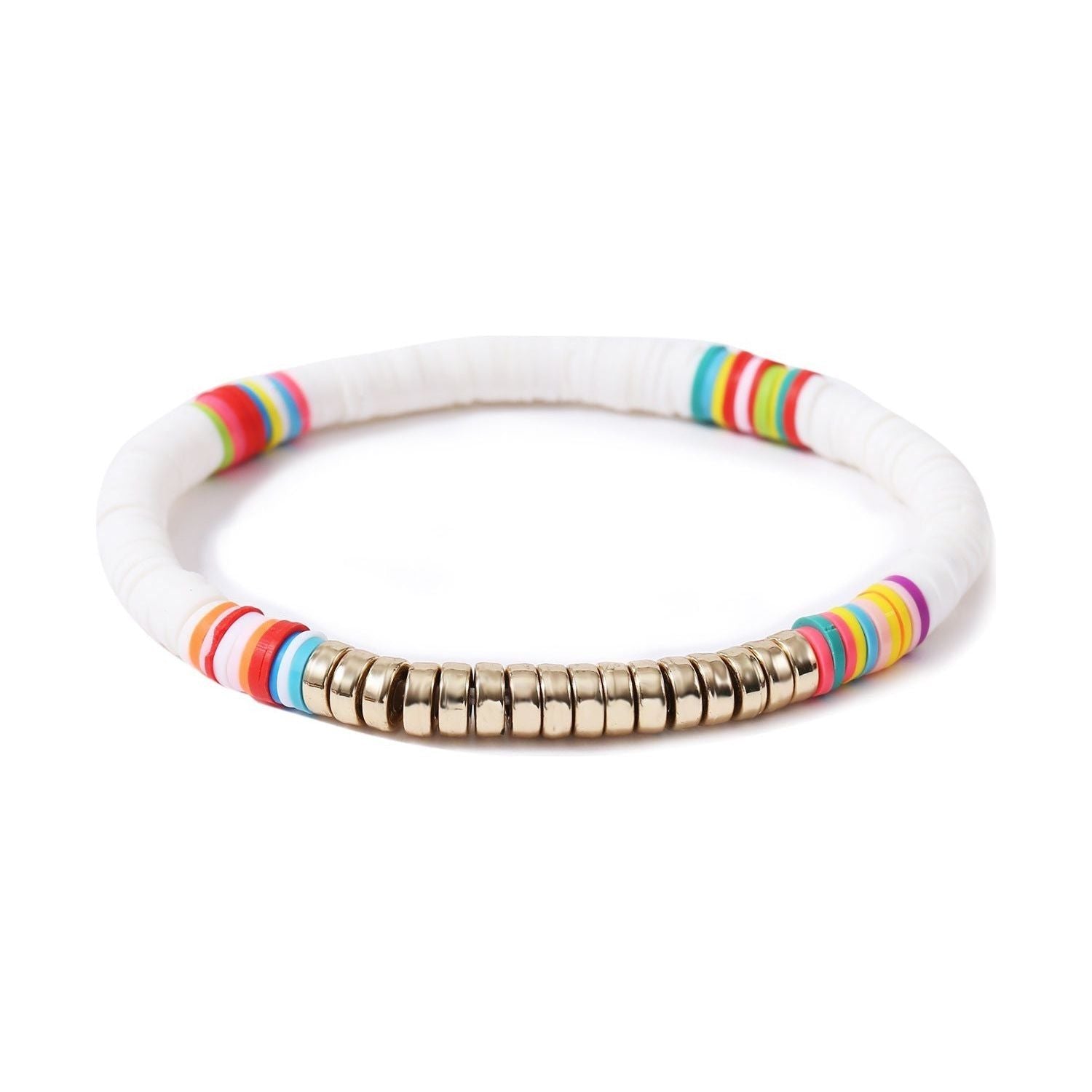 Multicolored Tassel Polymer Clay Shell Bohemian Bracelet - Jointcorp