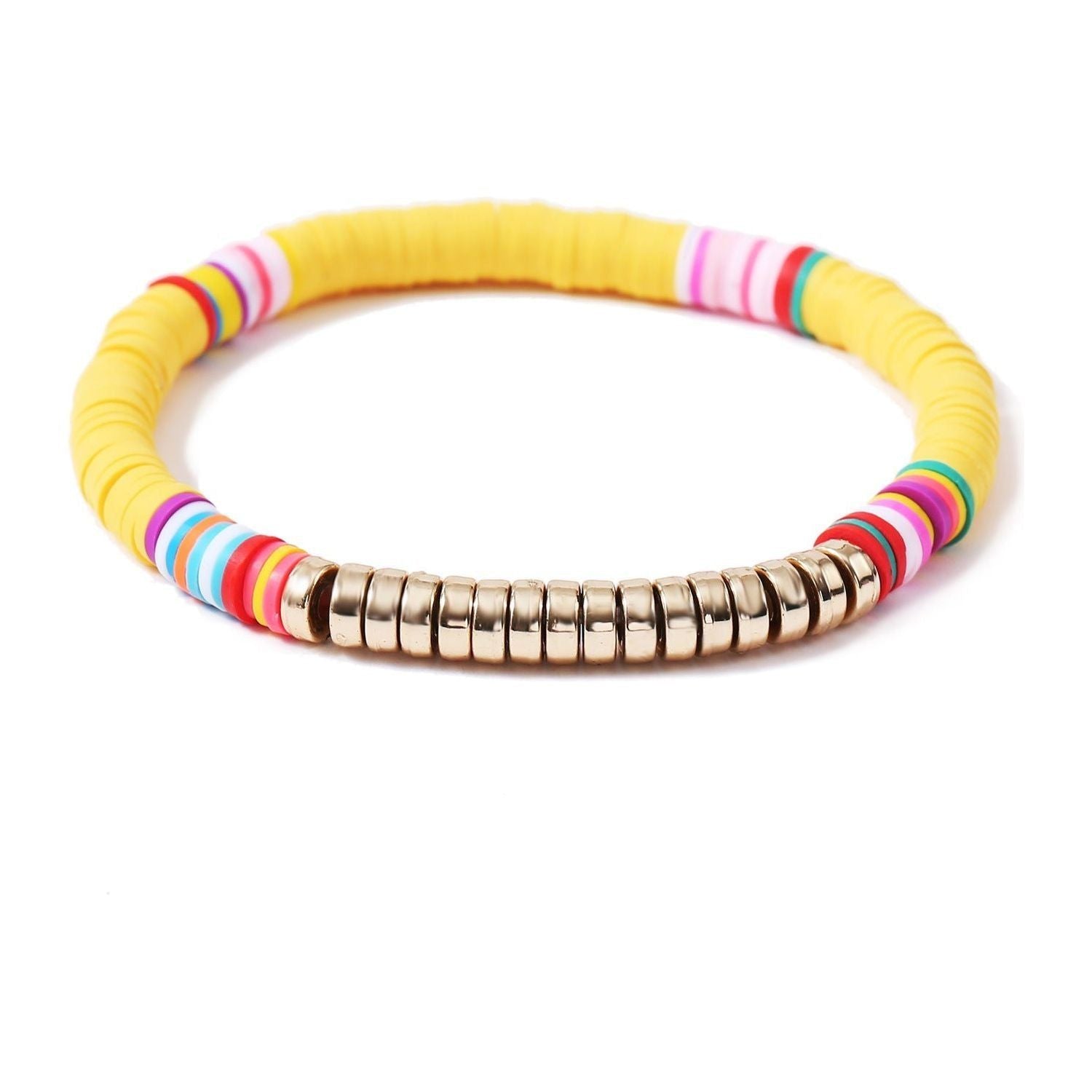 Multicolored Tassel Polymer Clay Shell Bohemian Bracelet - Jointcorp