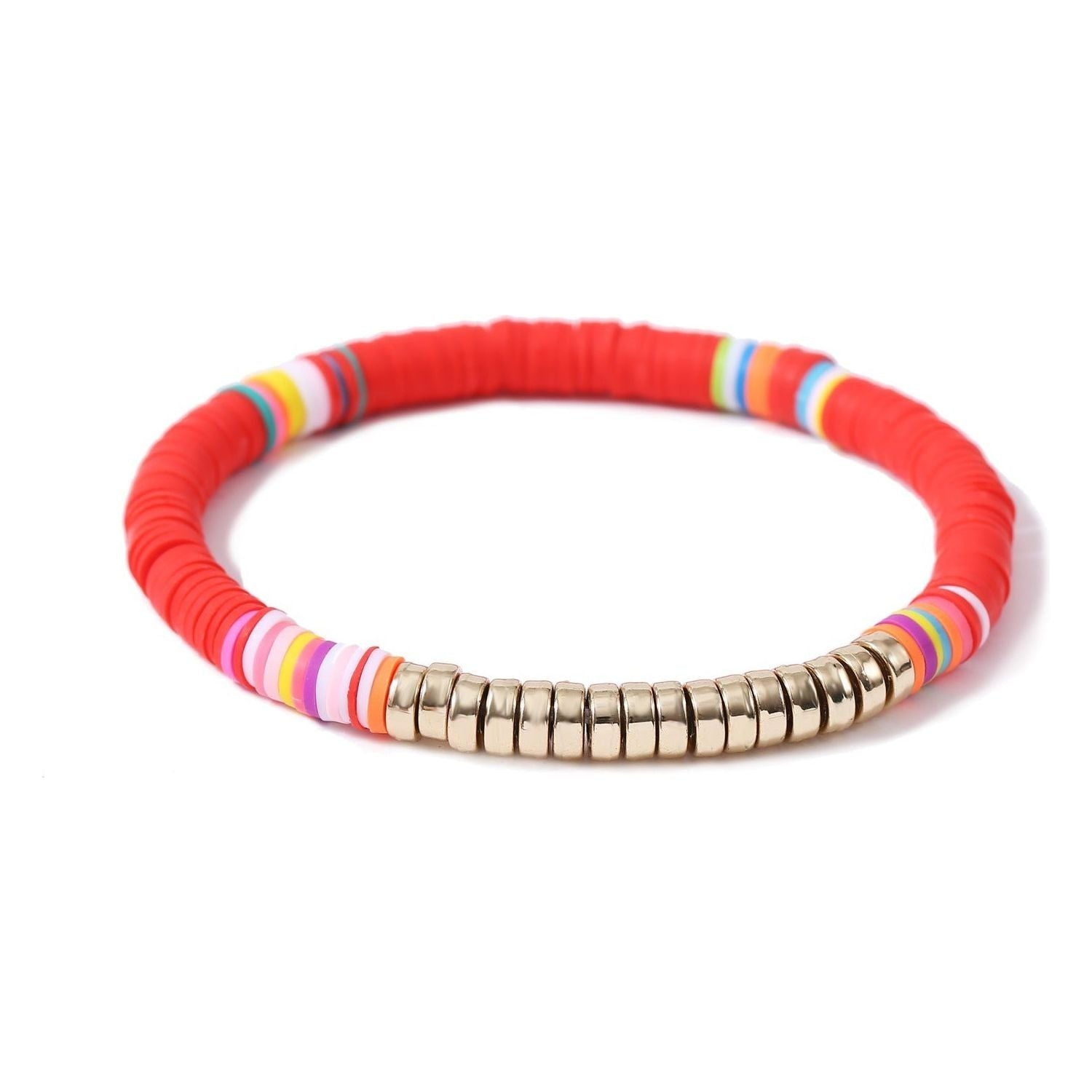 Multicolored Tassel Polymer Clay Shell Bohemian Bracelet - Jointcorp