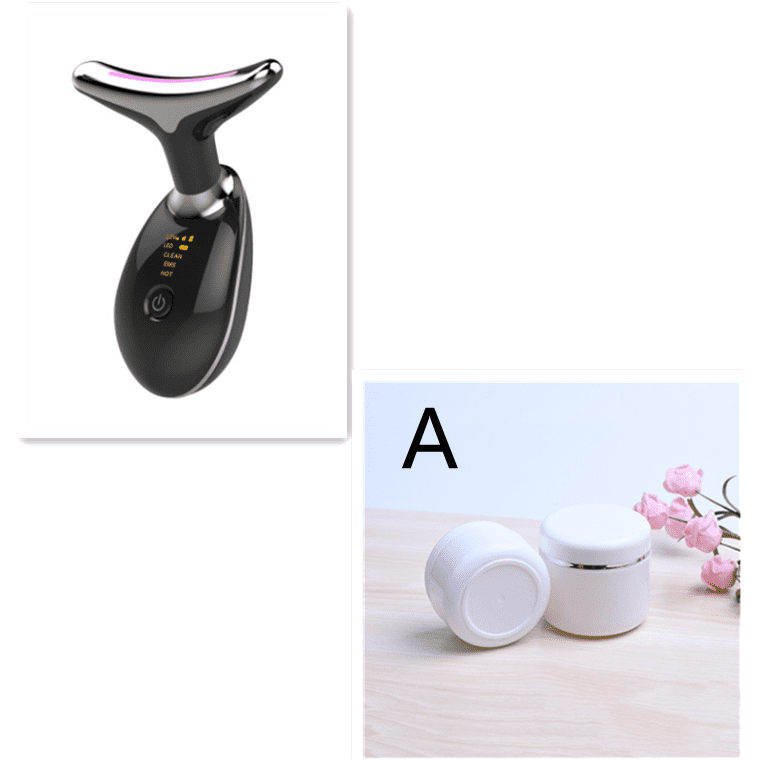 EMS Thermal Neck Lifting And Tighten Massager Electric Microcurrent Wrinkle Remover LED Photon Face Beauty Device For Woman