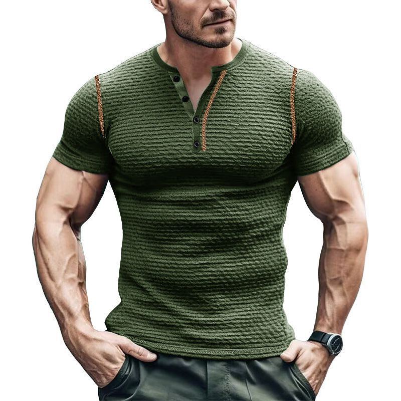 Summer Men's Sports Fitness Slim Fit Breathable Short Sleeve T-shirt Top - Jointcorp