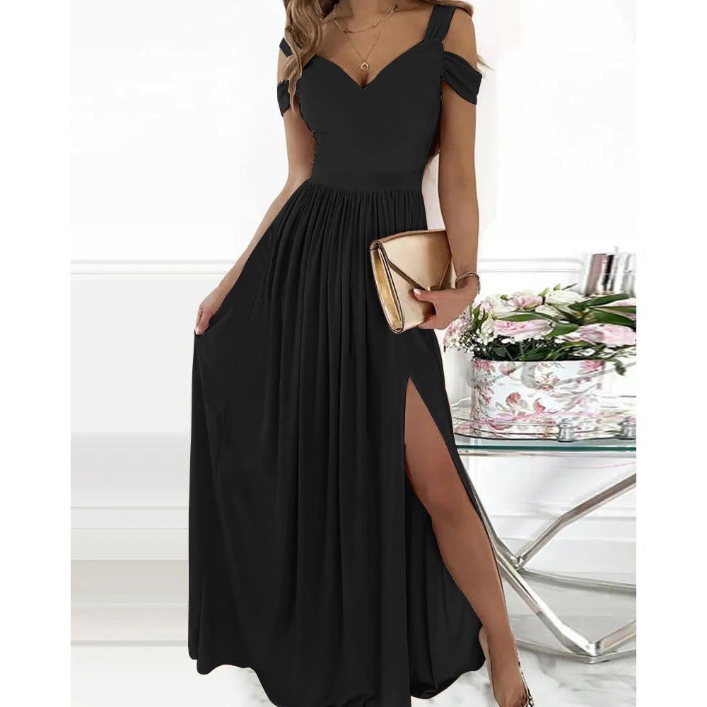 V-neck Boho Spaghetti Strap Dress Women Split Long Flowy Dresses For Party Beach - Jointcorp