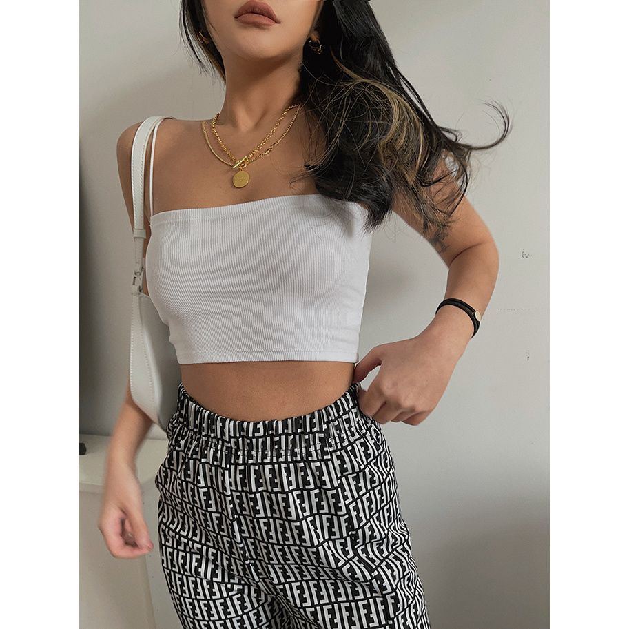 Solid Color String Inspirational Backless Sling European And American Outer Wear Sexy Midriff-baring Vest - Jointcorp