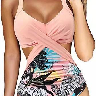 Multicolor Split Bikini Ladies Swimwear