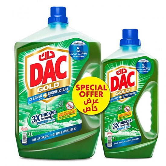 DAC Disinfectant Cleaner Peppermint and Eucalyptus 3 L+1 L